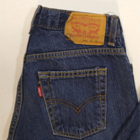 Levi Strauss 505 Women's 10 Reg 25x25 Low Rise Straight Leg Adjustable Waist EUC - Picture 3 of 12